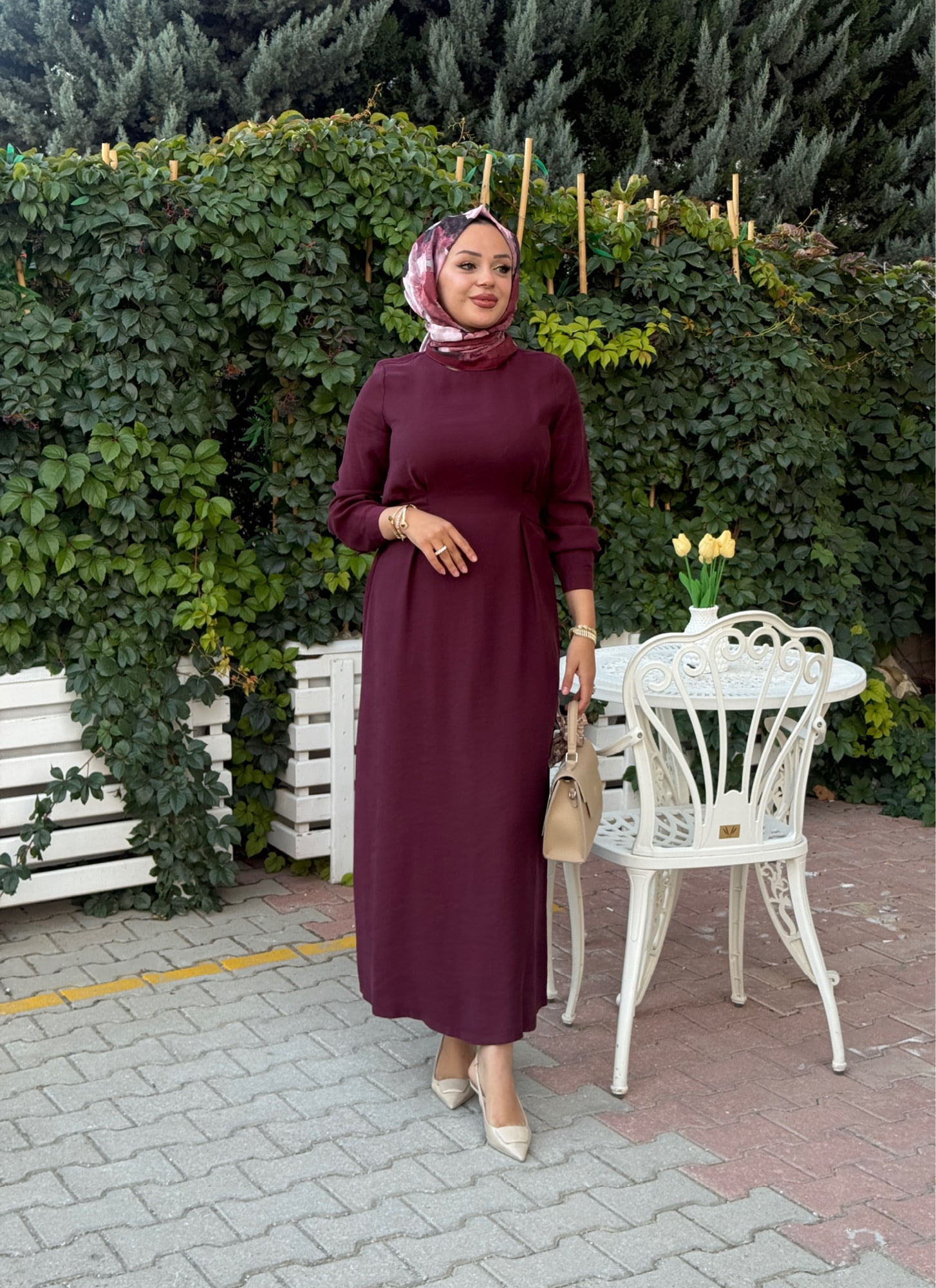 NUSS KUŞAKLI ELBİSE