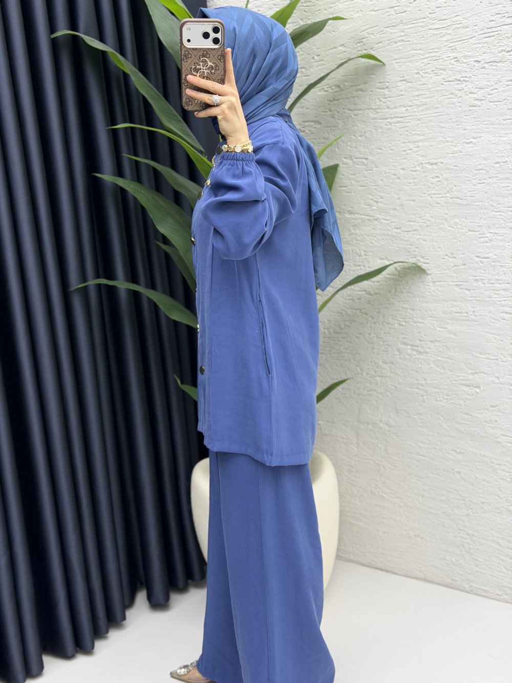 Firuze Pantolon Takım İndigo