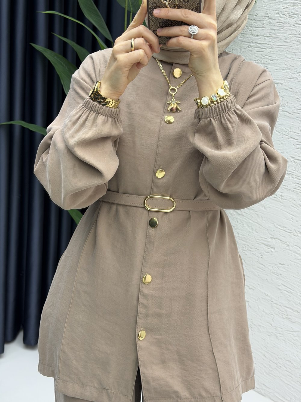 Firuze Pantolon Takım Latte