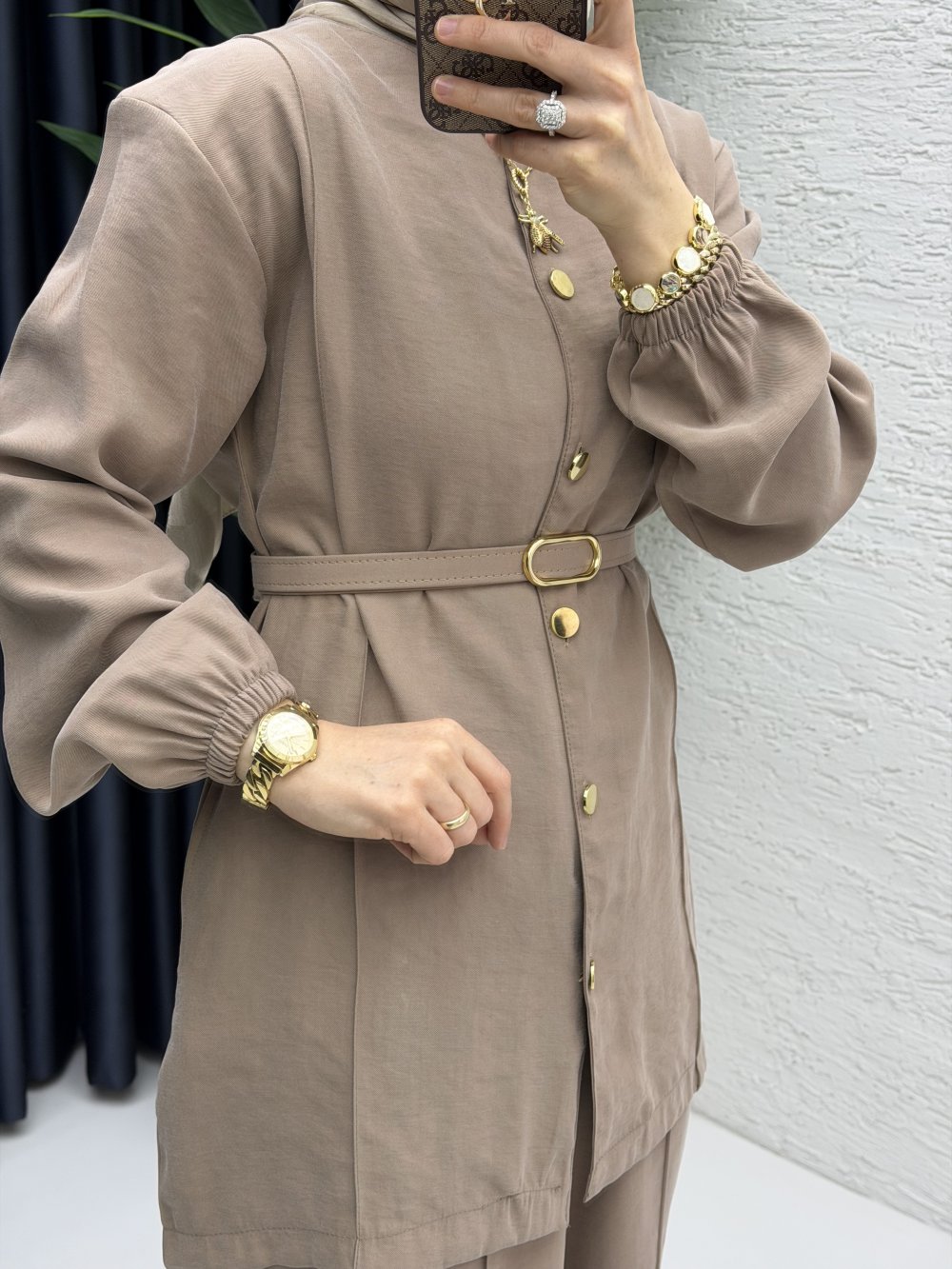 Firuze Pantolon Takım Latte